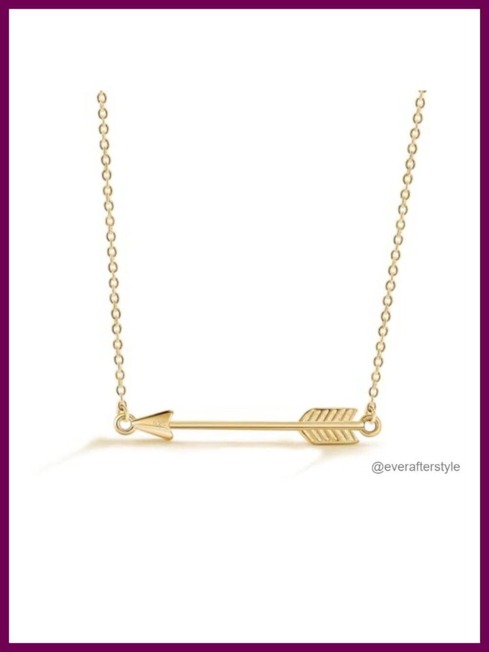 925 Sterling Silver Cupid Arrow Pendant Necklace Dainty Choker Women Fine
